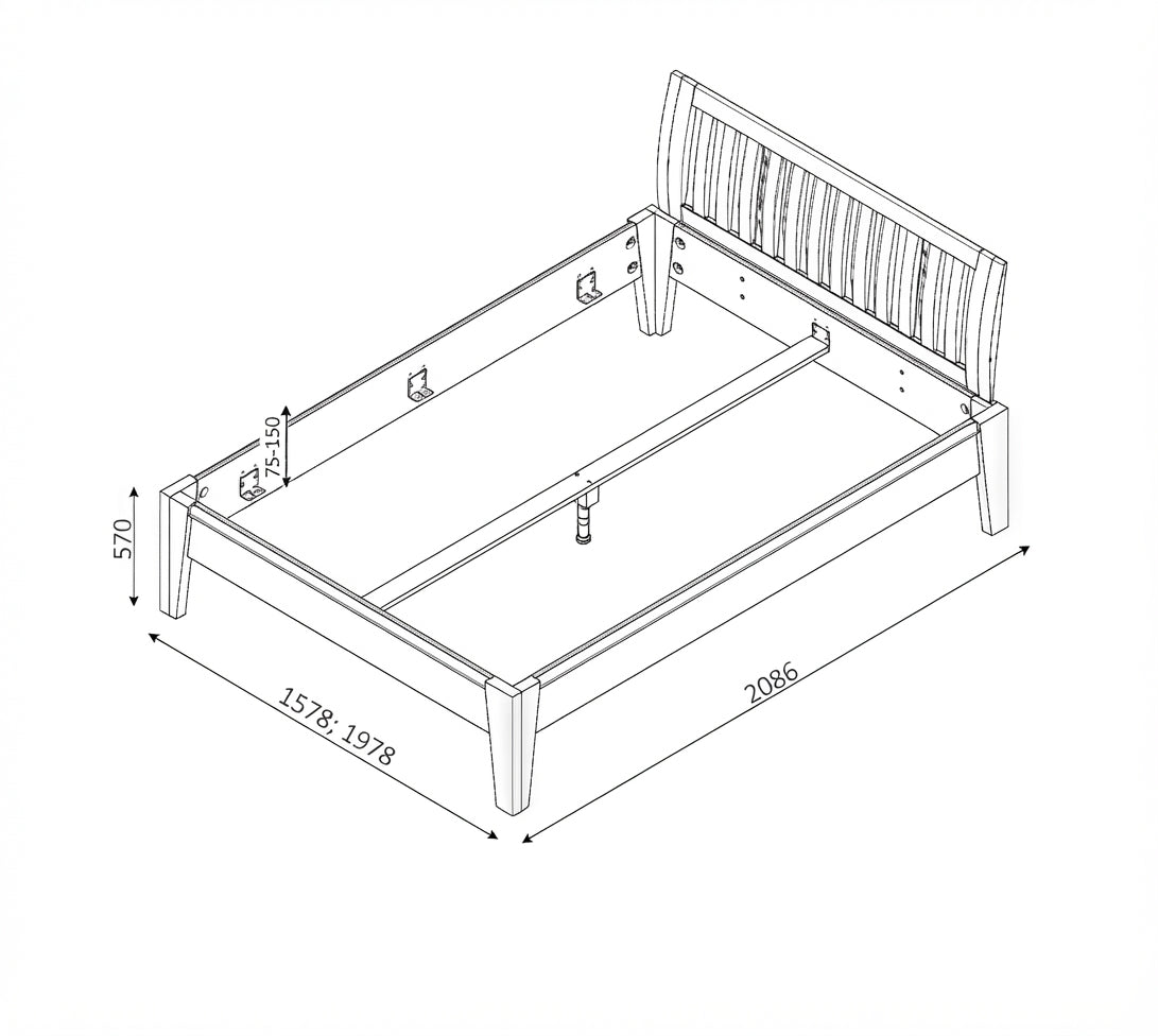 Laura Bed – Solid Oak
