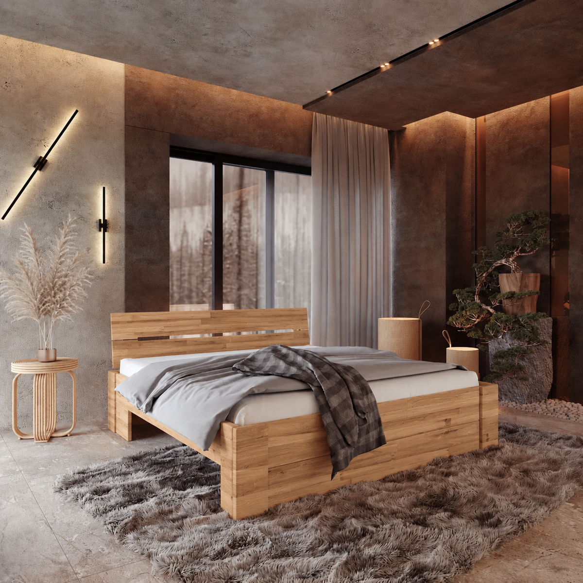 Elsa Bed – Solid Oak