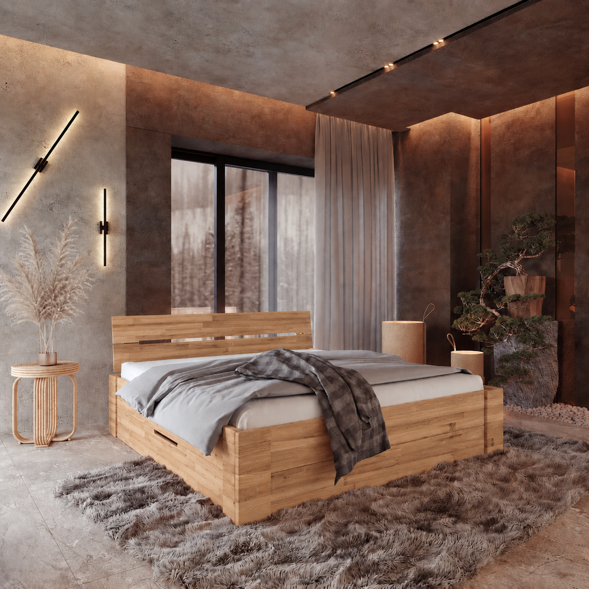 Elsa Bed – Solid Oak