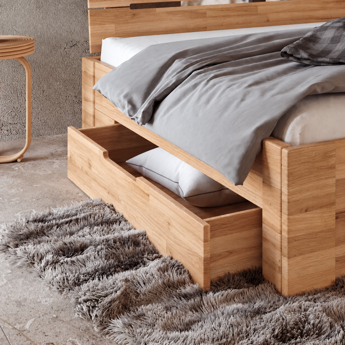 Elsa Bed – Solid Oak