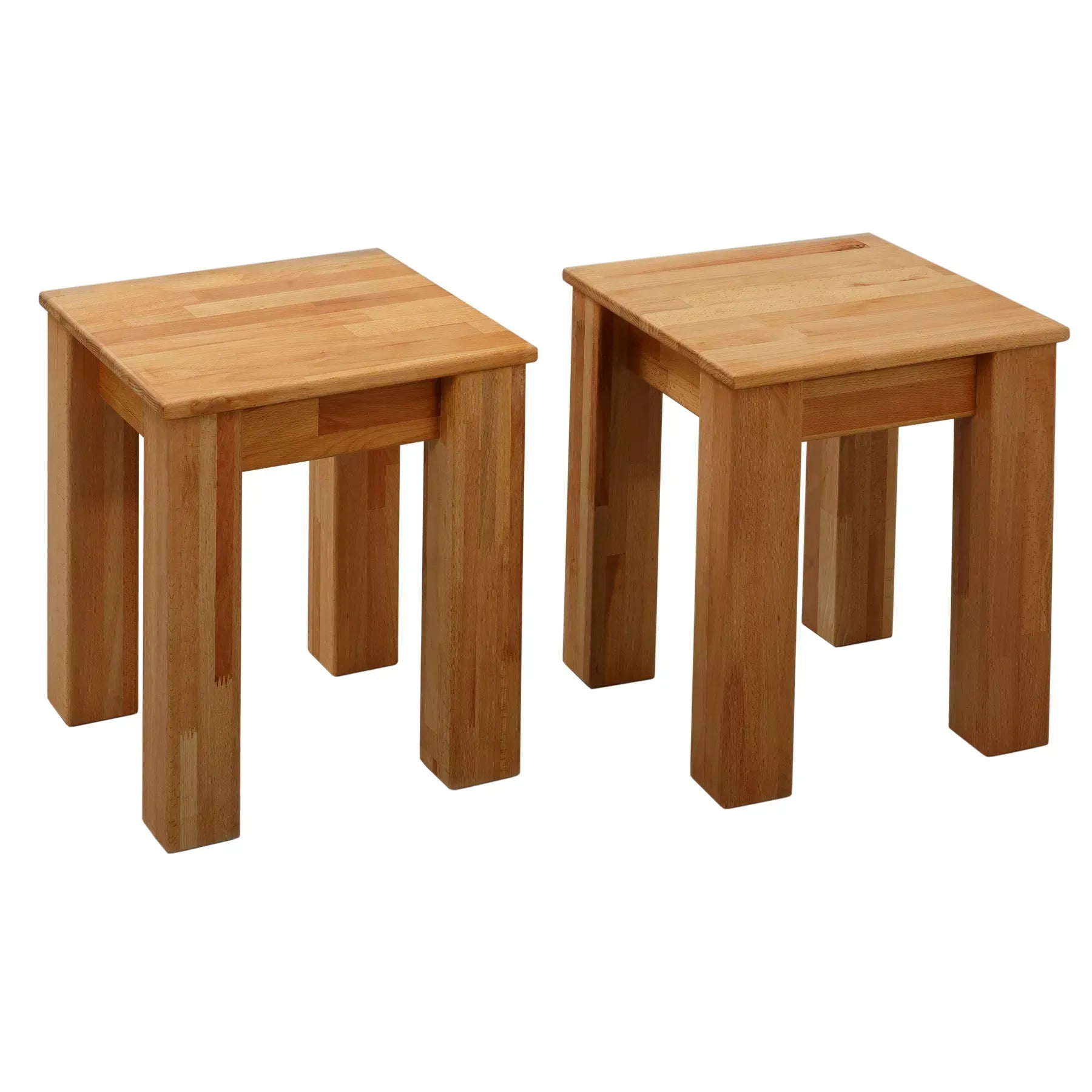Bonn Stools (2 pc) - Solid Beech