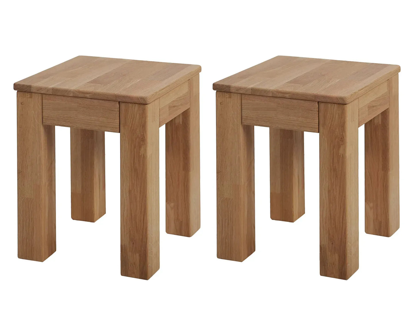 Bonn Stools (2 pc) - Solid Oak