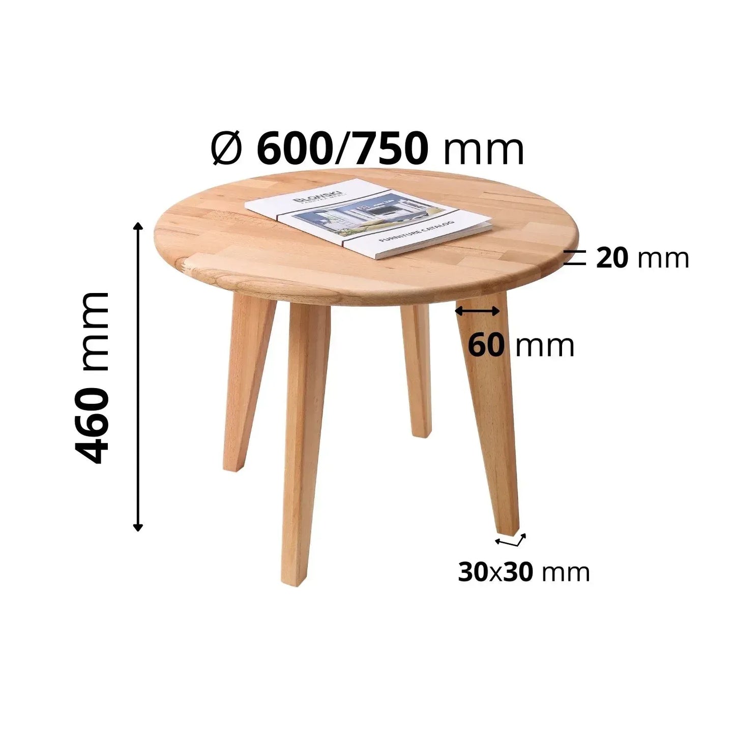 Dresden Round Coffee Table - Solid Beech