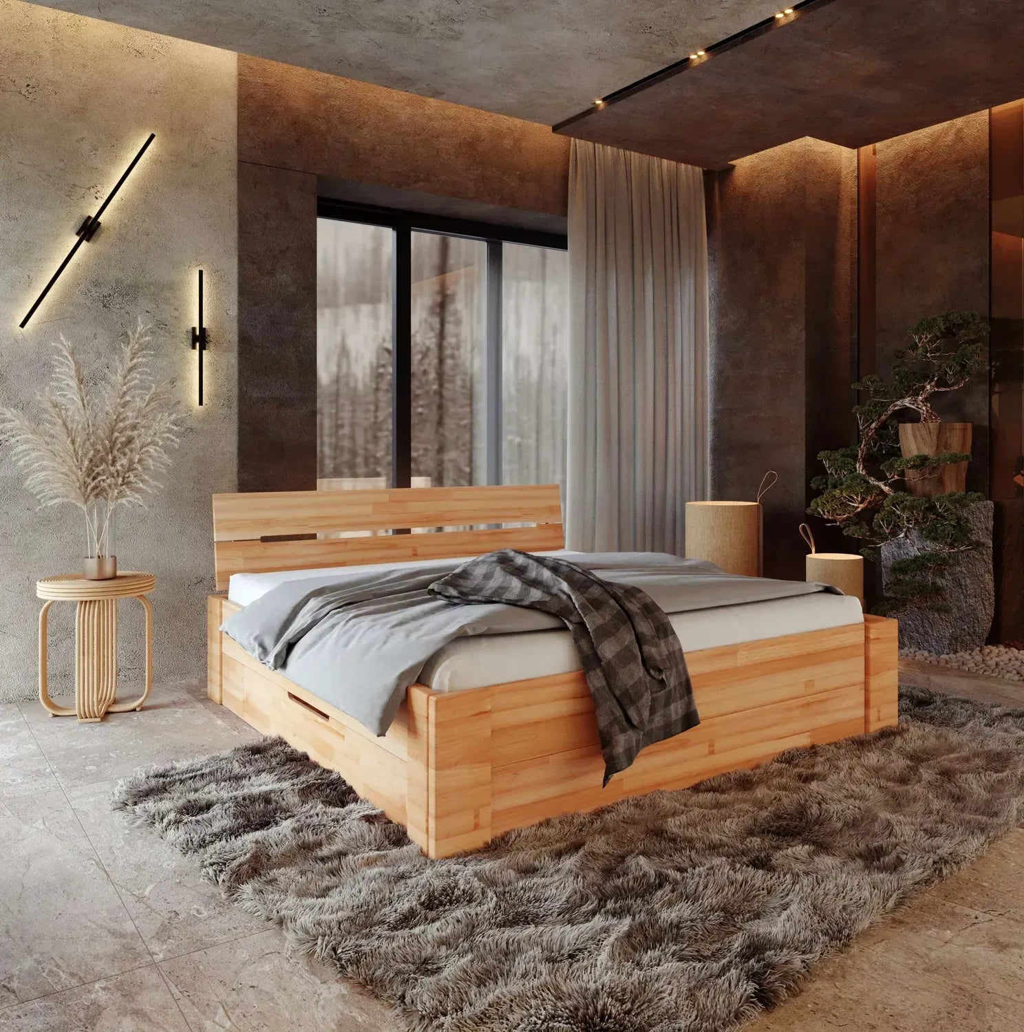 Elsa Bed - Solid Beech