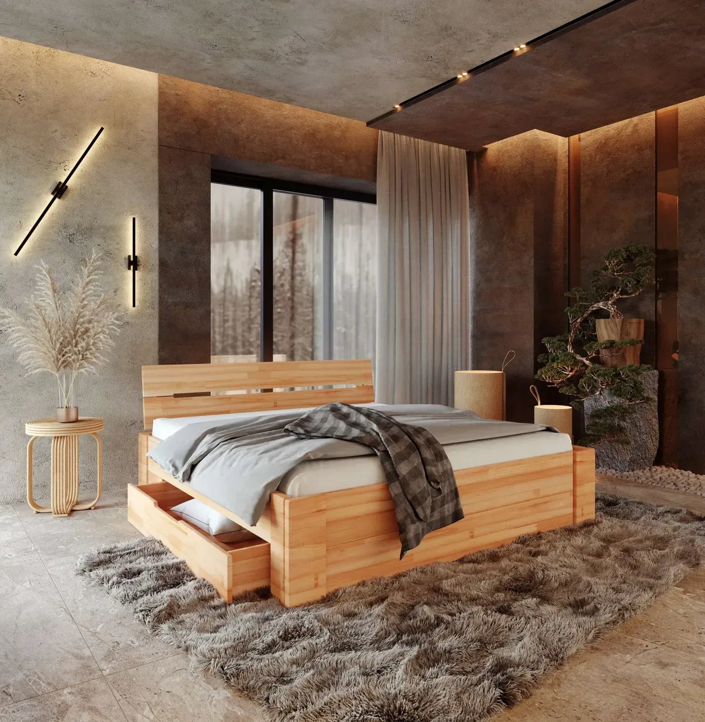 Elsa Bed - Solid Beech