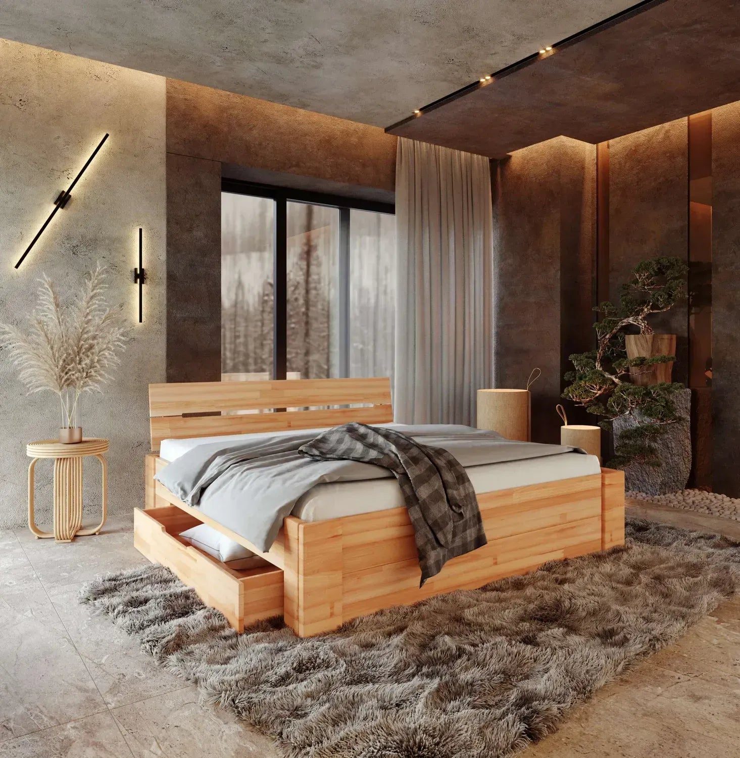 Elsa Bed - Solid Beech
