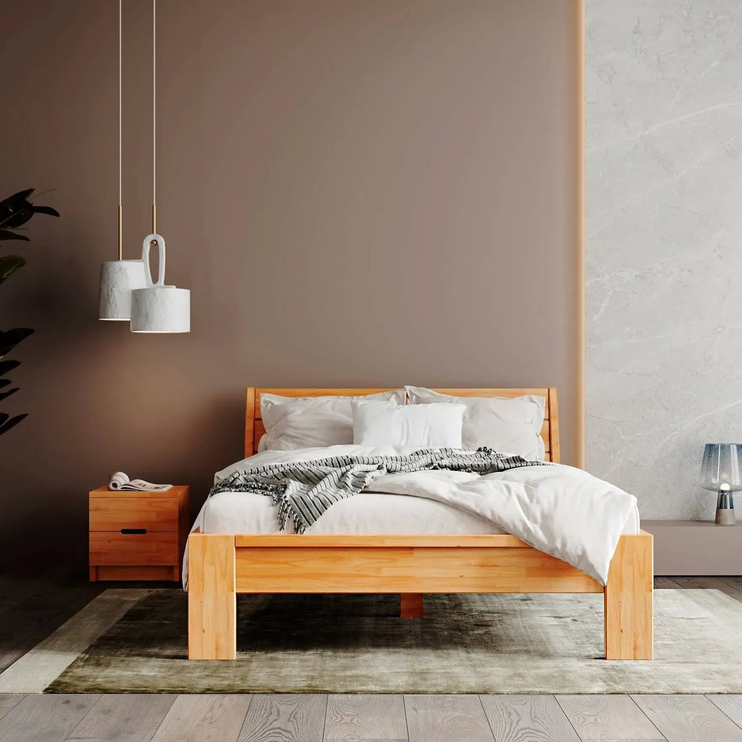Elsa Bedside Table - Solid Beech