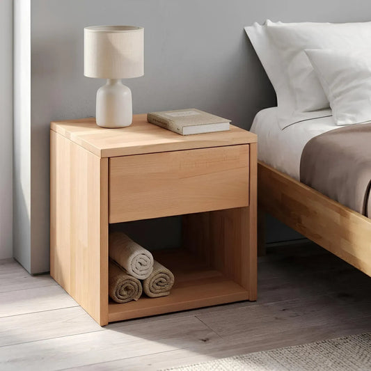Jana Bedside Table - Solid Beech