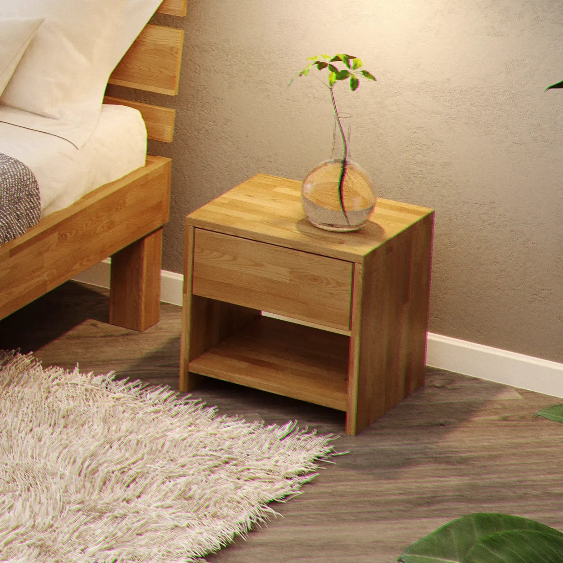 Julia Bedside Table - Solid Oak