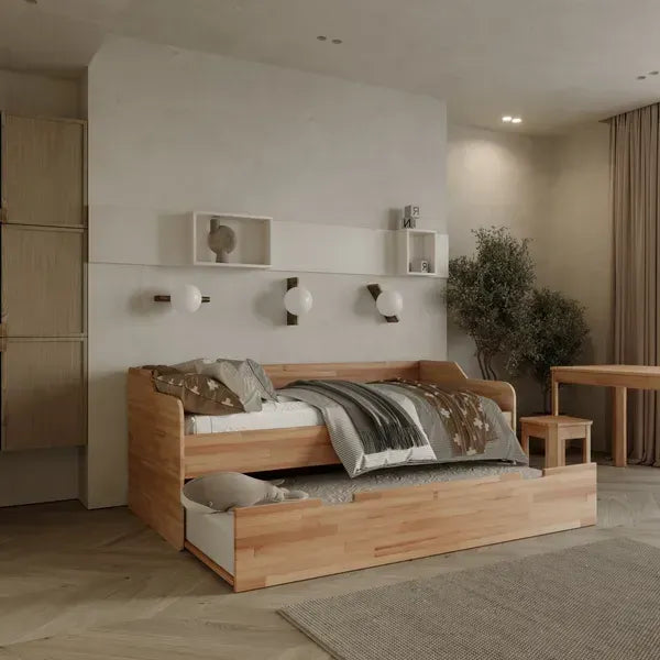 Modena Pull-Out Bed - Solid Beech