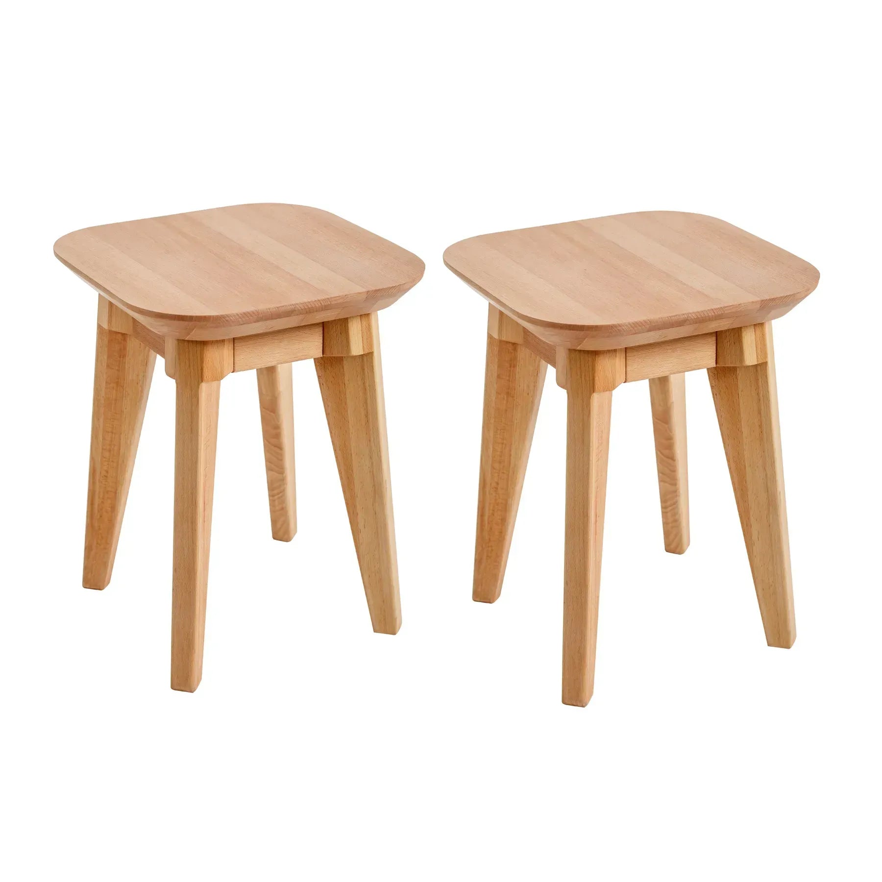 Paris Stools (2 pc) - Solid Beech
