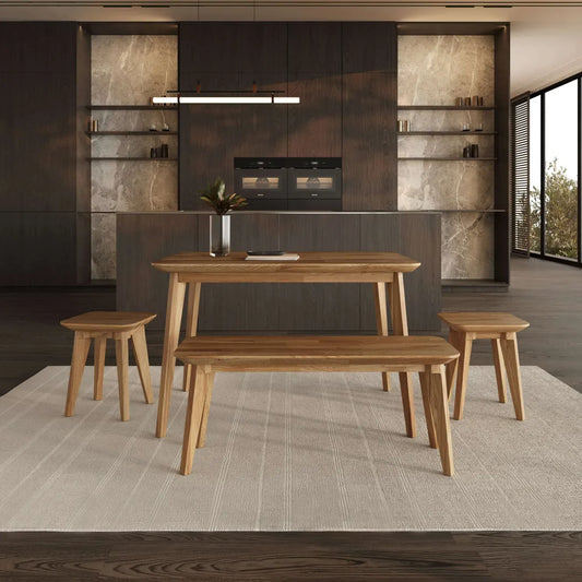 Paris Stools (2 pc) - Solid Oak