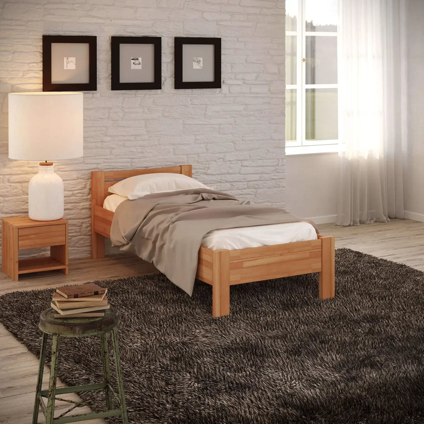 SiSi Bed - Solid Beech