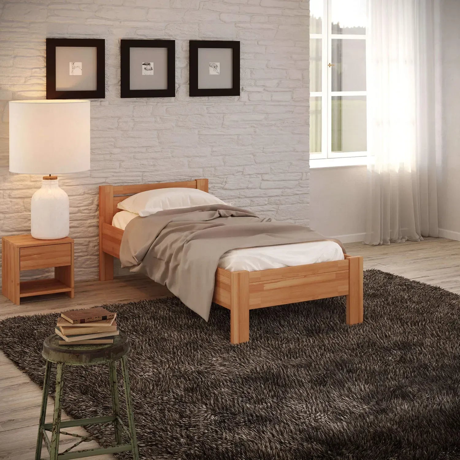 SiSi Bed - Solid Beech