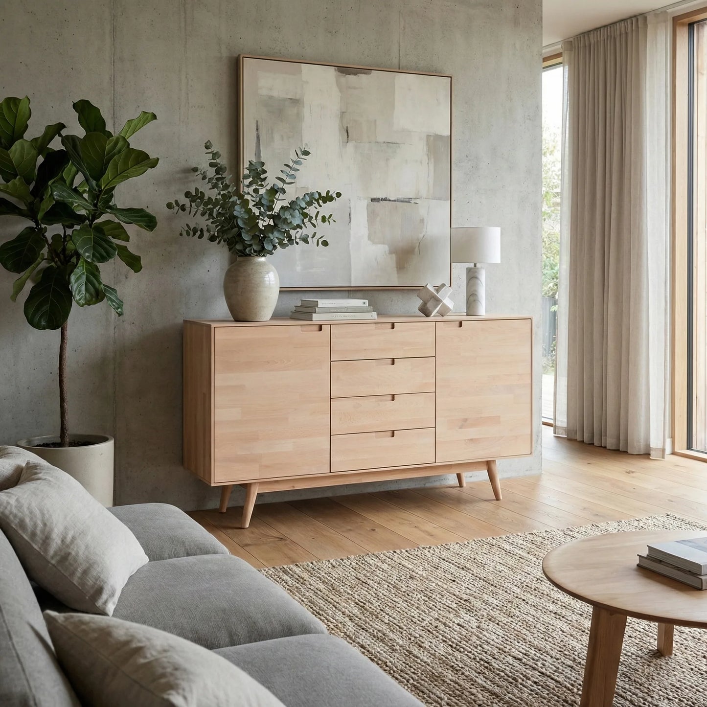 Scandi III Dresser – Solid Beech