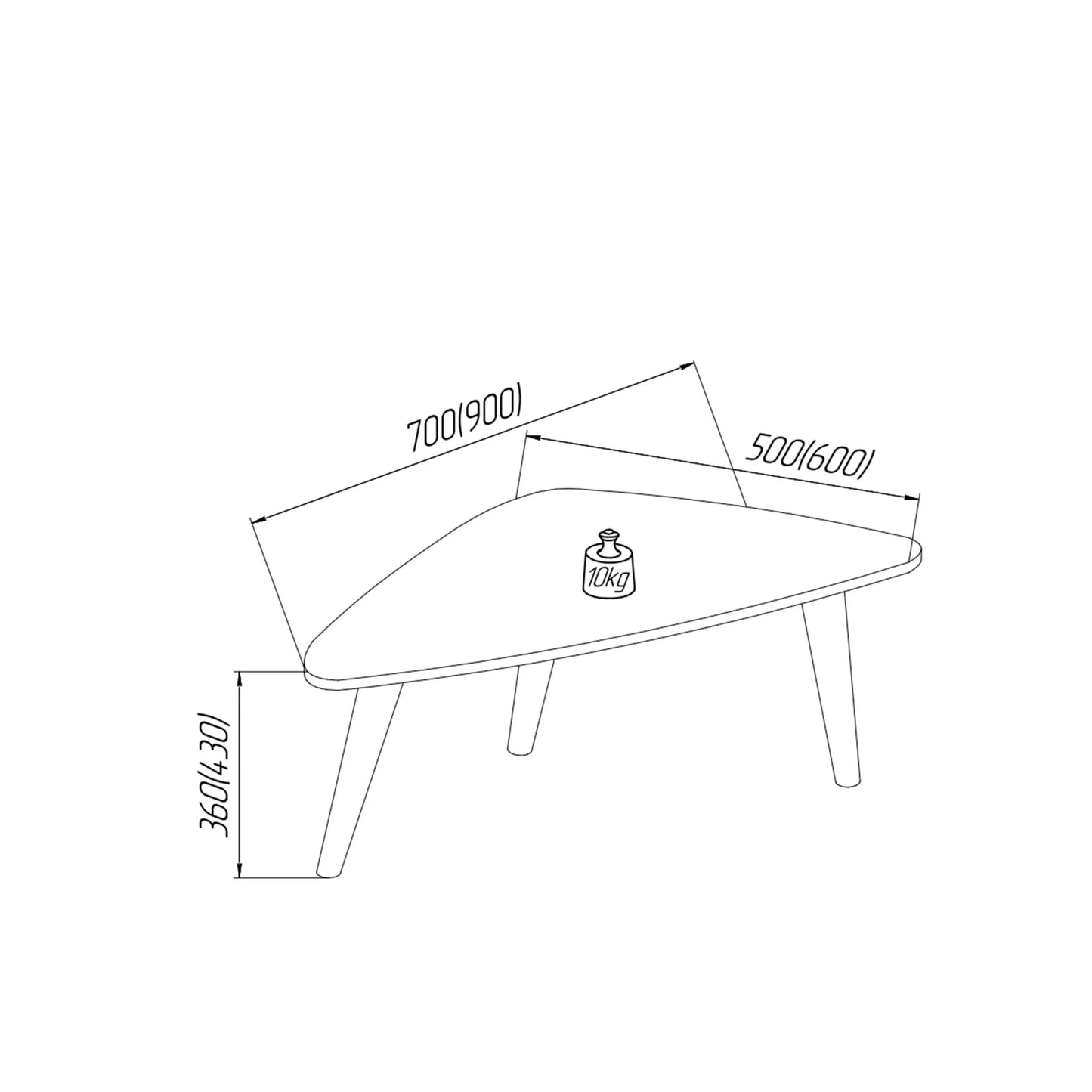 Scandi Nesting Coffee Tables (Set of 2) – Solid Oak