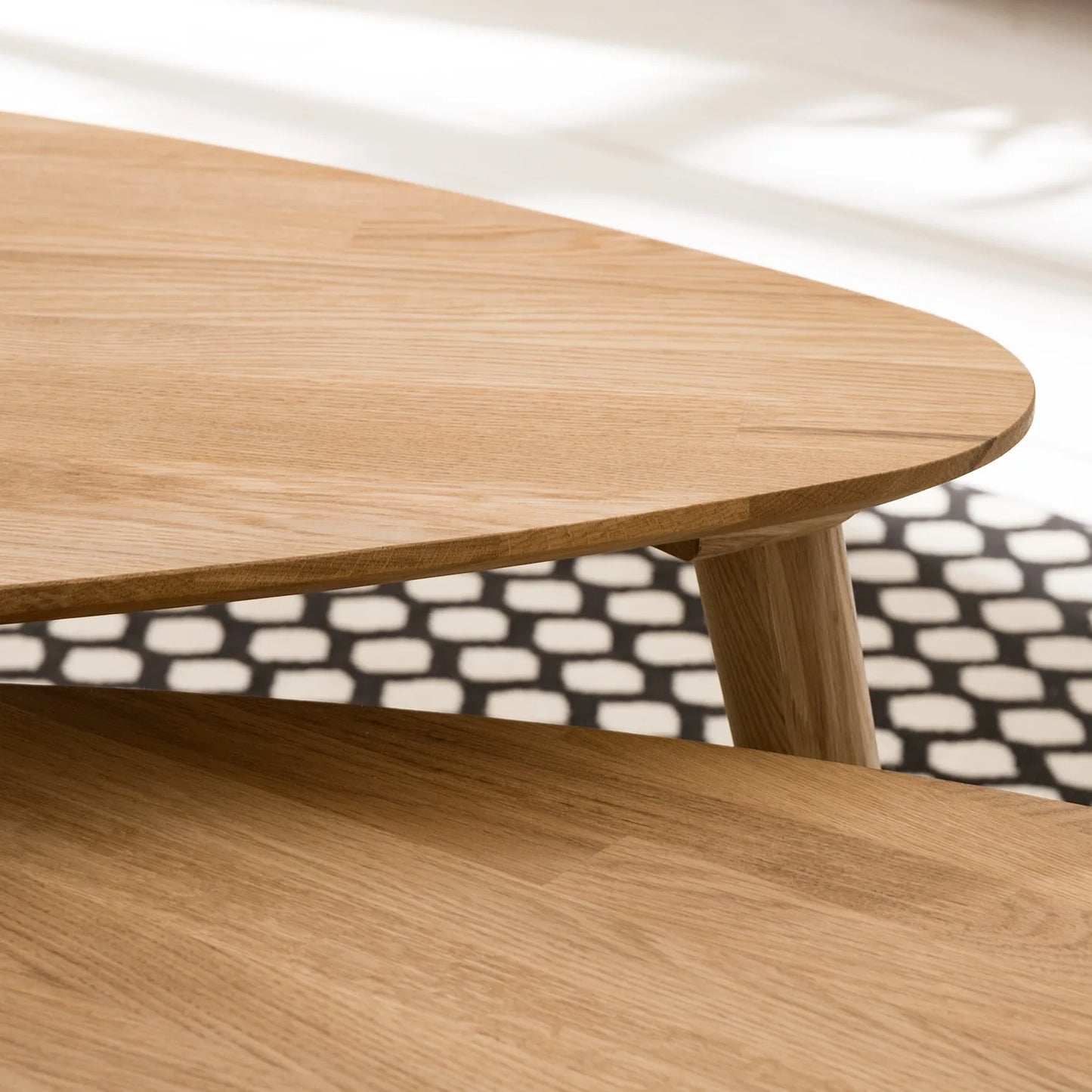 Scandi Nesting Coffee Tables (Set of 2) – Solid Oak