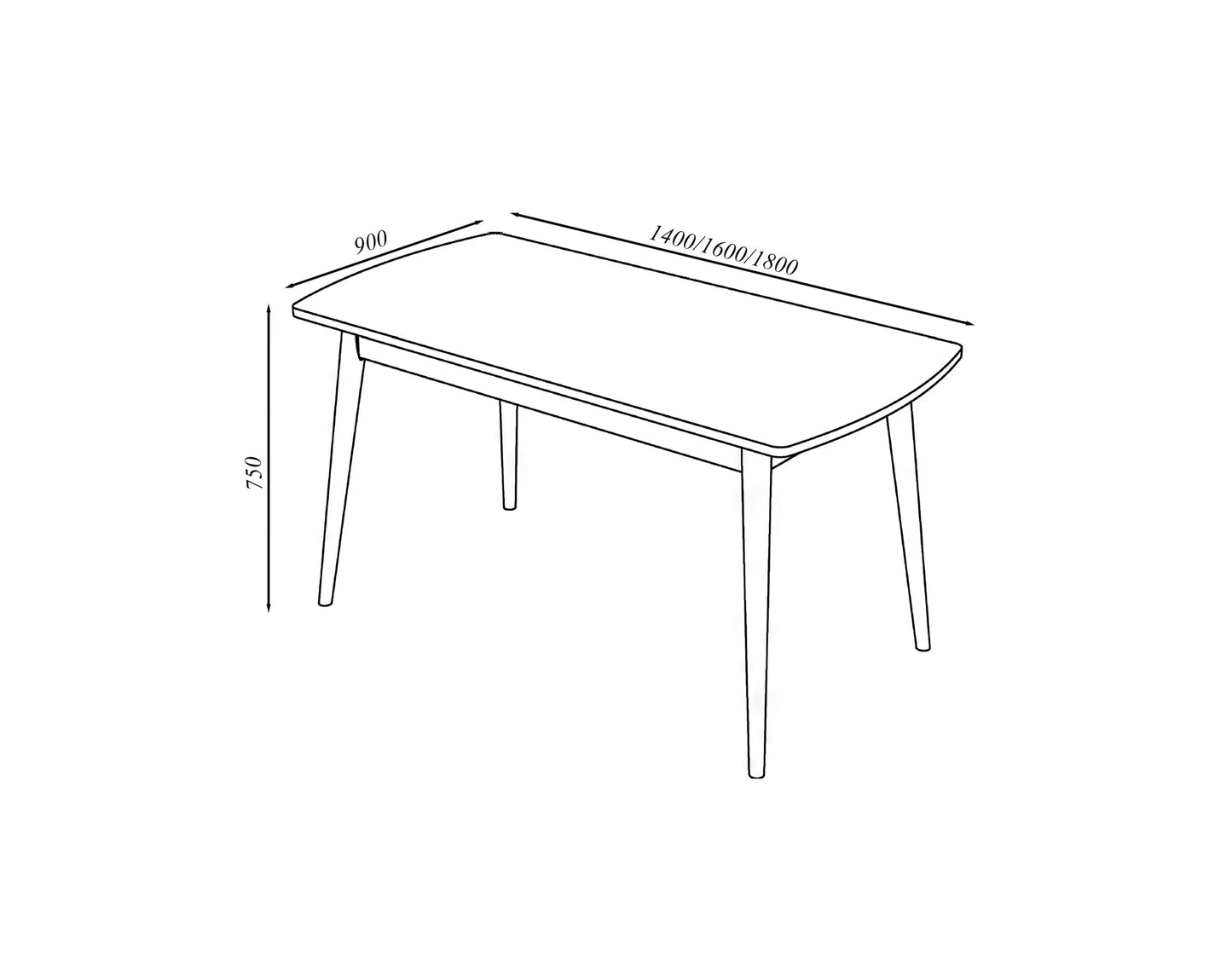 Scandi Dining Table – Solid Oak