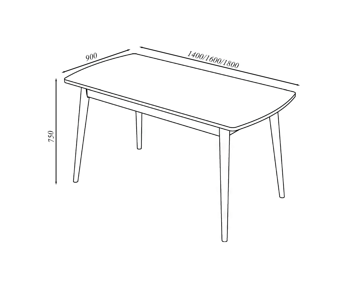 Scandi Dining Table – Solid Beech